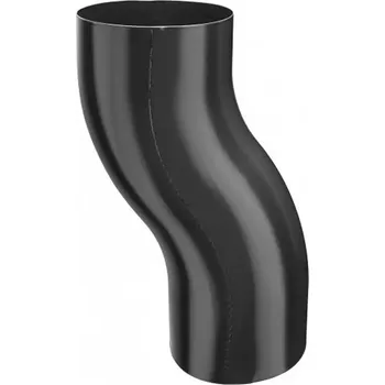okap Pozinkované odskokové koleno 100 mm, RAL 9005 intenzivní černá KJG