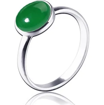 Prsten NUBIS® Stříbrný prsten Nefrit - velikost 54 - NBP88-54