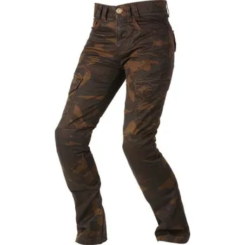 Moto kalhoty Kalhoty CAMINO, AYRTON, dámské (hnědé camo/seprané) 26/32