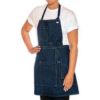 Pracovní zástěra Le Chef Džínová gastro zástěra DE116 Indigo 91 x 71 cm