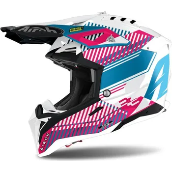 Helma na motorku Přilba AVIATOR 3.0 Wave, AIROH (růžová/chrom) 2022 2XL