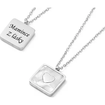 Přívěsek Přívěsek s řetízkem z chirurgické oceli Shell Heart