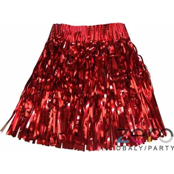 Karnevalový doplněk Sukně fóliová 40 cm - červená