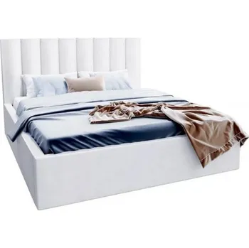 Postel Čalouněná postel COLORADO 120x200 s kovovým zdvižným roštem BÍLÁ