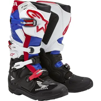 Moto obuv Boty TECH 7 ENDURO DRYSTAR HONDA kolekce, ALPINESTARS (černá/bílá/modrá/červená) 2026 52