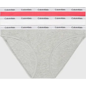 Dámské spodní prádlo Dámské kalhotky 3Pack 000QD5207E NP4 vícebarevné - Calvin Klein L