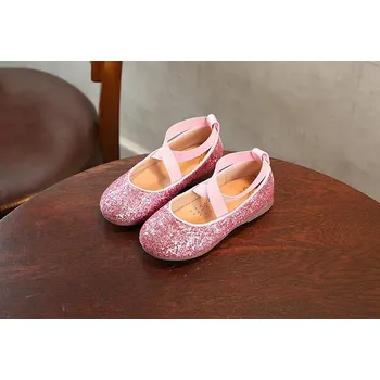 Dětská sálová obuv Dívčí třpytivé společenské střevíčky Barva: Růžová, Velikost EUR: 35