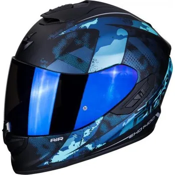 Helma na motorku Moto přilba SCORPION EXO-1400 AIR SYLEX matná černo/modrá XXL