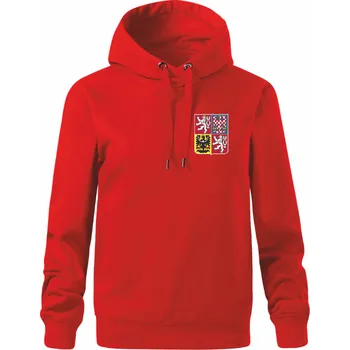 Dámská mikina ON-DESIGN Mikina dámská s českým znakem Velikost: 2XL, Barva: červená
