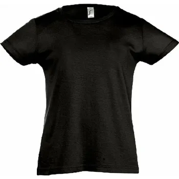 Dětské bavlněné tričko Sol's pro děvčátka Barva: Černá, Velikost: 8 let (118/128) L225K