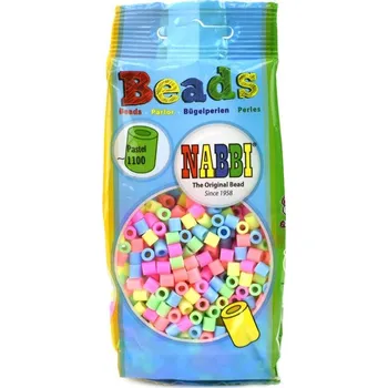 Dětské navlékací korálky Zažehlovací korálky, pastelové, 1100 ks