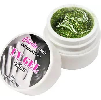 Charlie UV/LED gel 5ml - zelený glitter č.412