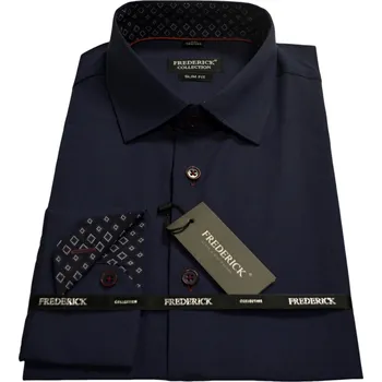 Pánská košile Pánská košile s dlouhým rukávem - střih SLIM - vzor F5 - s prodlouženou délkou rukávu 188/194 cm - 38