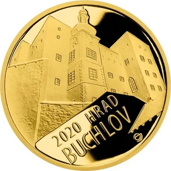 Česká mincovna Hrad Buchlov - zlatá mince z cyklu Hrady České republiky - špičková kvalita - Proof 15,55 g