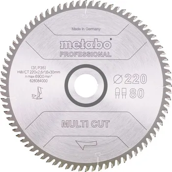 Pilový kotouč Pilový kotouč "multi cut - professional", 220x2,6/1,6x30, Z80 FZ/TZ, 10° [628084000]