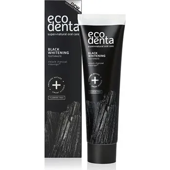 zubní pasta TML a.s. Ecodenta Černá bělicí zubní pasta s uhlím a extraktem Teavigo (Black Whitening Toothpaste) 100 ml