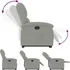 Křeslo vidaXL Elektrické zvedací masážní polohovací křeslo s ručním zatlačením zpět samet