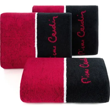 Ručník BAVLNĚNÝ RUČNÍK PIERRE CARDIN LUCA 50X90 CM ČERVENÁ