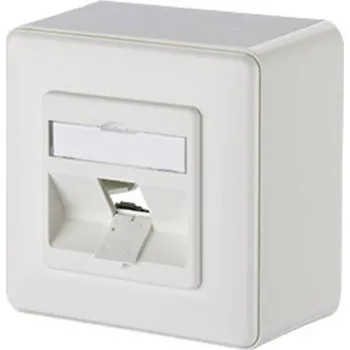 Elektrická zásuvka Metz Connect síťová zásuvka na omítku nevybavený specifikací 1 port čistě bílá