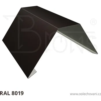 Střešní lemovaní Hřebenáč s ploškou rš 310 tmavě hnědá