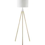HOMCOM Stojací lampa trojnožka, zlatá-bílá, 144 cm B31-371