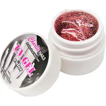 Charlie UV/LED gel 5ml - červený glitter č.422