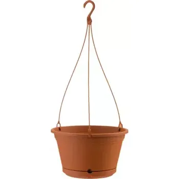 Květináč Květník AIR závěsný s podmiskou plastový 6l d29cm terakota NOHEL GARDEN 14655te