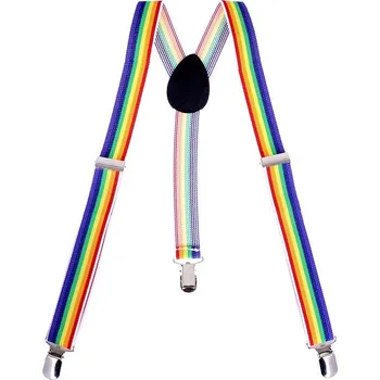 Kšandy Šle na kalhoty duhové Rainbow (Barevné šle UNI)