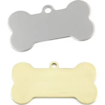 Materiál na výrobu šperku Ocelový Tag Kost 40x21,5x1mm - Nerez RL