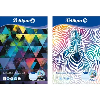 Skicák Pelikan A3, 20 listů, 120g, různé motivy