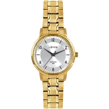 Hodinky LAVVU Dámské hodinky LINSELL gold se safírovým sklem  LWL5062 (LAVVU Dámské hodinky LINSELL gold se safírovým sklem  LWL5062)