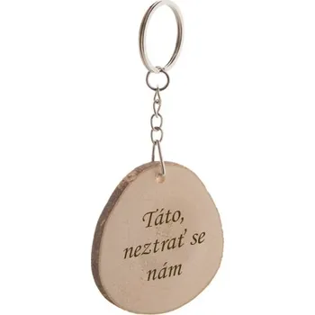 Dřevěný přívěsek na klíče Natural
