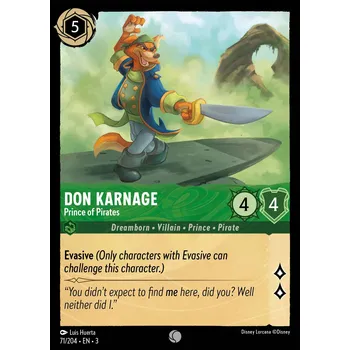 Karetní hra Don Karnage 071/204 - Into the Inklands Typ karty: Foil