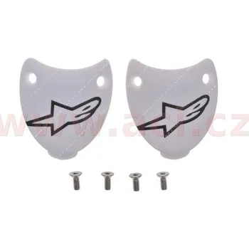 Moto obuv Slidery paty pro boty SMX PLUS, ALPINESTARS (bílé/černé, pár) 42/44