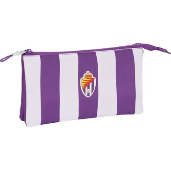 Penál Real Valladolid C.F. Trojitý penál Real Valladolid CF Purpurová 22 x 12 x 3 cm