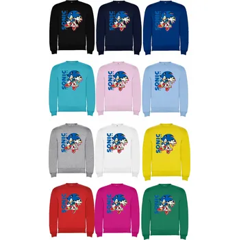 Chlapecká mikina Mikina bez kapuce Ježek Sonic Barva: STŘEDNĚ MODRÁ/ROYAL, Velikost: 122/128 - 7/8let