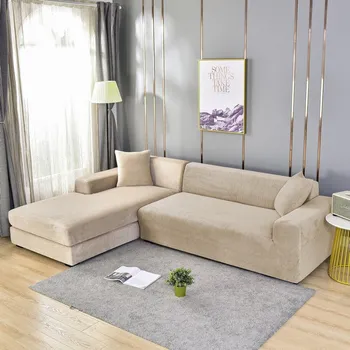 Napínací potah Jednobarevné Napínací potahy na sedačku Rainbow Barva: Krémová, Velikost: S