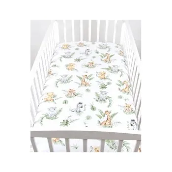 Prostěradlo Prostěradlo bavlněné s gumkou 120/60 cm - safari