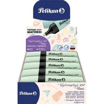 Zvýrazňovač Pelikan 490, pastelový zelený