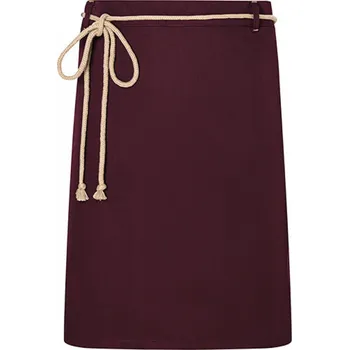 Kuchyňská zástěra Karlowsky Elegantní keprová zástěra nad kolena ve svěžím stylu Barva: lilková (ca. Pantone 5185C), Velikost: 90 x 55 cm KY057