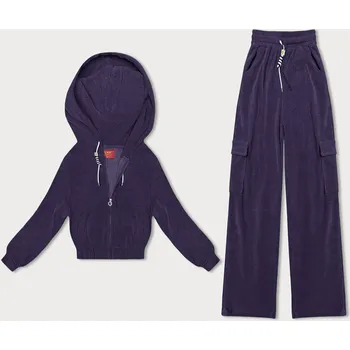 Stahovací body Dámský komplet ve švestkové barvě - mikina a kalhoty typu cargo LHD, odstíny fialové XL (42) i392_22684-6