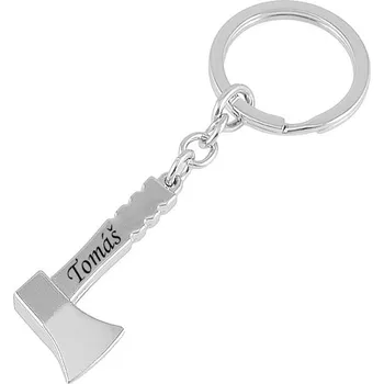 Sekera kovový přívěsek na klíče