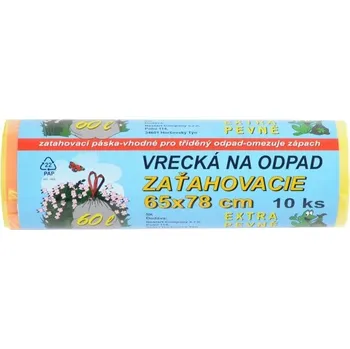 Pytle na odpadky Sáčky do koše - zatahovací - 60 litrů - 10 ks - SKZ-0002