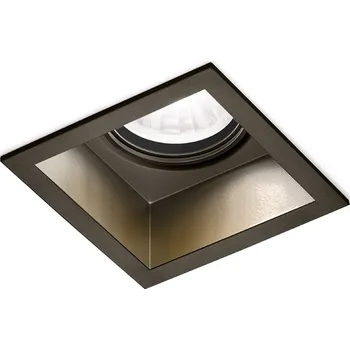 Wever & Ducré Vestavná čtvercová bodovka Plano 1.0 LED Barva: Bronzová, Teplota chromatičnosti: 2700 Kelvinů, Úhel vyzařování: 15° 118541Q3