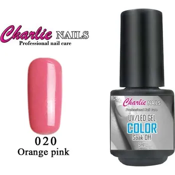 Charlie UV/LED Gel lak 5ml. č.20 růžový Orange pink