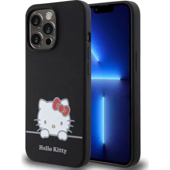 Pouzdro na mobilní telefon Hello Kitty Liquid Silicone Daydreaming Logo Zadní Kryt pro iPhone 13 Pro, černá Představujeme vám prémiový kryt Hello Kitty - dokonalá kombinace stylu, ochrany a pohodlí pro váš telefon!