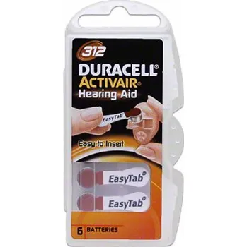 Článková baterie Duracell Baterie do sluchadla PR41 150mAh 6 ks.