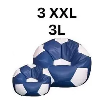 Sedací pytel Sedací vak FOTBAL, černo/bílá (samostatný velký)