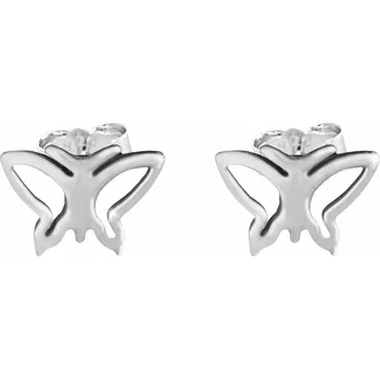 Náušnice JSB bijoux s.r.o. Ocelové náušnice puzety motýlek bez krystalů