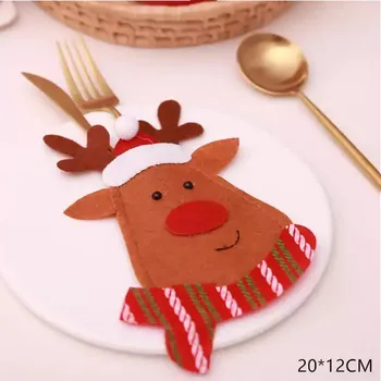 Vánoce Obal na příbor | vánoční dekorace na stůl - 14